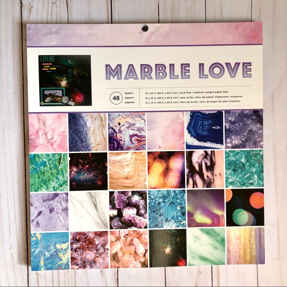American Crafts Marble Love 12x12 Paper Pad